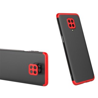 Etui na całą obudowę przód + tył do Xiaomi Redmi Note 9 Pro / Redmi Note 9S czarno-czerwony