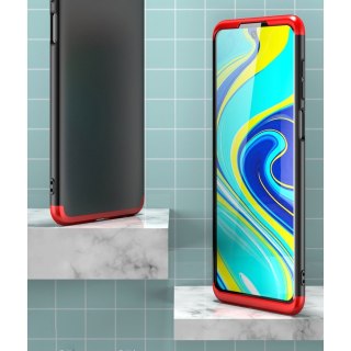 Etui na całą obudowę przód + tył do Xiaomi Redmi Note 9 Pro / Redmi Note 9S czarno-czerwony