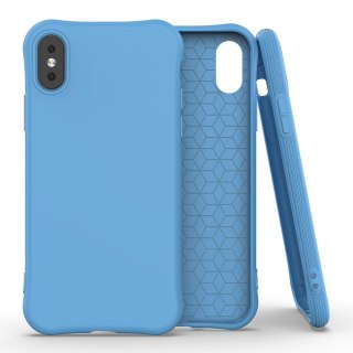 Elastyczne żelowe etui do iPhone XS / iPhone X niebieski