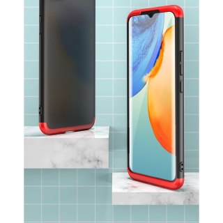 Etui na całą obudowę przód + tył do Xiaomi Mi 10 czarno-czerwony