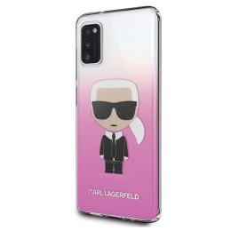 Etui Karl Lagerfeld do Samsung Galaxy A41 różowy/pink Gradient Ikonik Karl