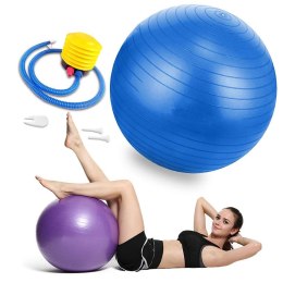 Piłka gimnastyczna 65 cm do ćwiczeń rehabilitacyjna kolor niebieski
