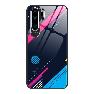 Etui nakładka ze szkła hartowanego Color Glass Case z osłoną na aparat do Huawei P30 Pro wzór 4