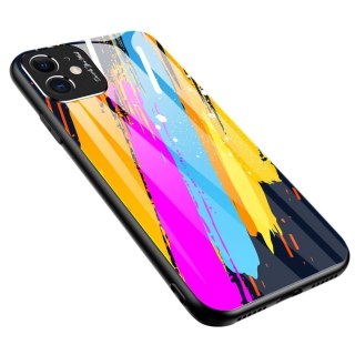 Etui ze szkła hartowanego z osłoną na aparat Color Glass Case do Xiaomi Redmi Note 9 Pro / Redmi Note 9S pattern