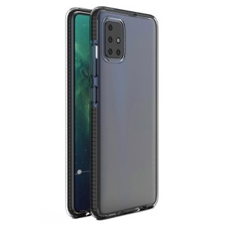 Żelowe etui z kolorową ramką Spring Case do Xiaomi Redmi Note 9 Pro / Redmi Note 9S czarny