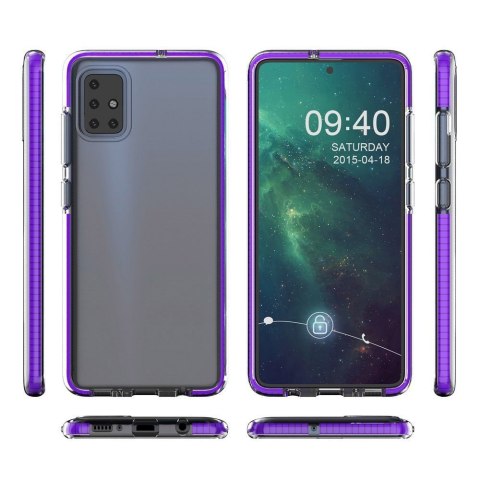 Żelowe etui z kolorową ramką Spring Case do Xiaomi Redmi Note 9 Pro / Redmi Note 9S czarny