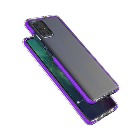 Żelowe etui z kolorową ramką Spring Case do Xiaomi Redmi Note 9 Pro / Redmi Note 9S czarny