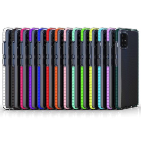 Żelowe etui z kolorową ramką Spring Case do Xiaomi Redmi Note 9 Pro / Redmi Note 9S czarny