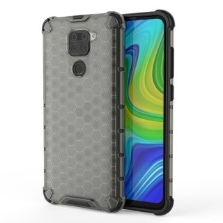 Etui z żelową ramką Honeycomb do Xiaomi Redmi 10X 4G / Xiaomi Redmi Note 9 czarny