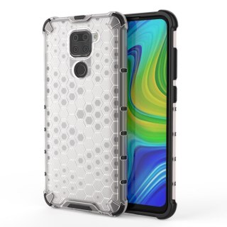 Etui z żelową ramką Honeycomb do Xiaomi Redmi 10X 4G / Xiaomi Redmi Note 9 przezroczysty