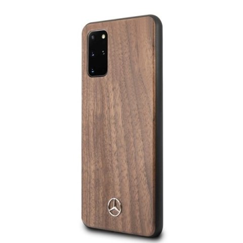 Etui Mercedes do Samsung Galaxy S20+ Plus hard case brązowy/brown Wood Line Walnut