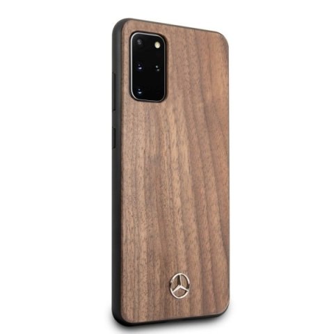 Etui Mercedes do Samsung Galaxy S20+ Plus hard case brązowy/brown Wood Line Walnut