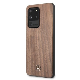 Etui Mercedes do Samsung Galaxy S20 Ultra hard case brązowy/brown Wood Line Walnut