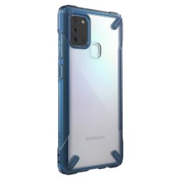 Etui pancerne z ramką Ringke Fusion X do Samsung Galaxy A21S niebieski