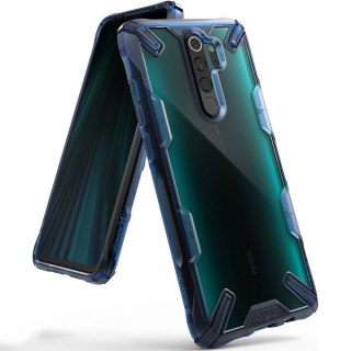 Etui pancerne z ramką Ringke Fusion X do Xiaomi Redmi Note 8 Pro niebieski