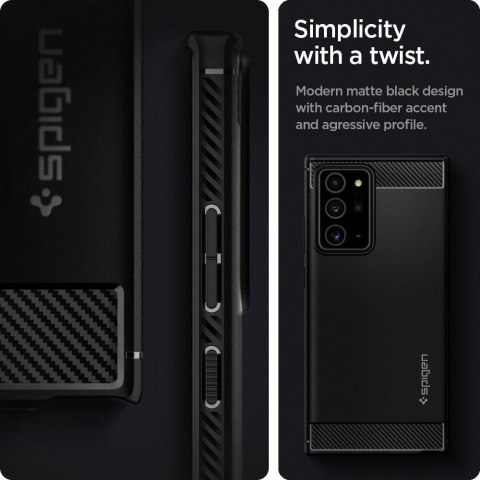 Etui Spigen Rugged Armor do Samsung Galaxy Note 20 Ultra Matte Black