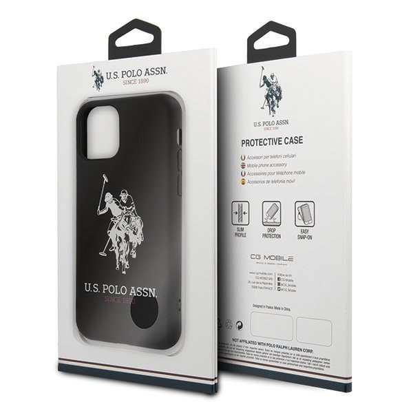 Etui US Polo do iPhone 11 Pro czarny/black Silicone Collection