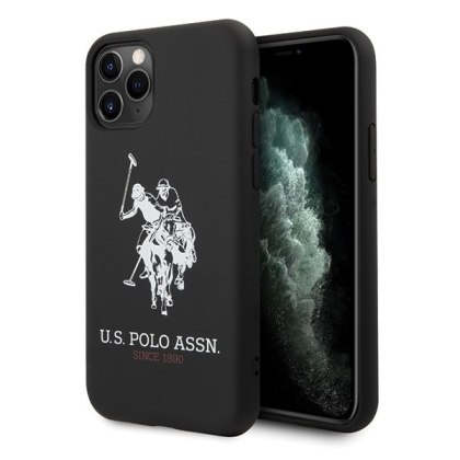 Etui US Polo do iPhone 11 Pro Max czarny/black Silicone Collection