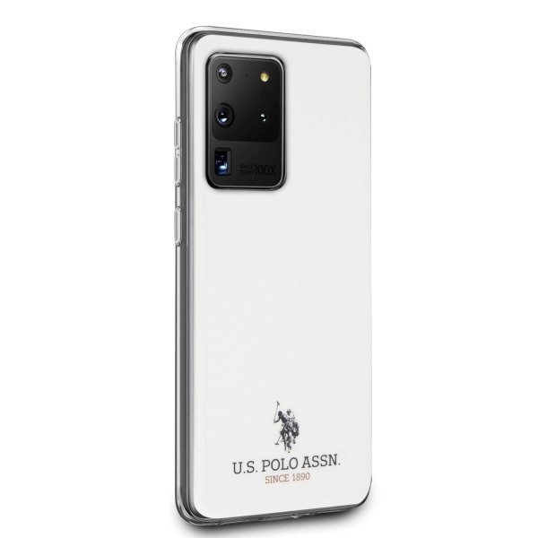 Etui US Polo do Samsung Galaxy S20 Ultra biały/white Shiny