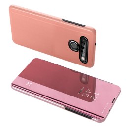 Etui z klapką Clear View Case do LG K61 różowy