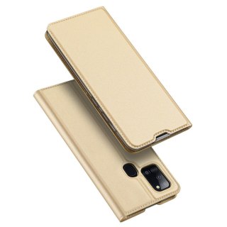 Etui z klapką DUX DUCIS Skin Pro do Samsung Galaxy A21S złoty