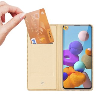 Etui z klapką DUX DUCIS Skin Pro do Samsung Galaxy A21S złoty