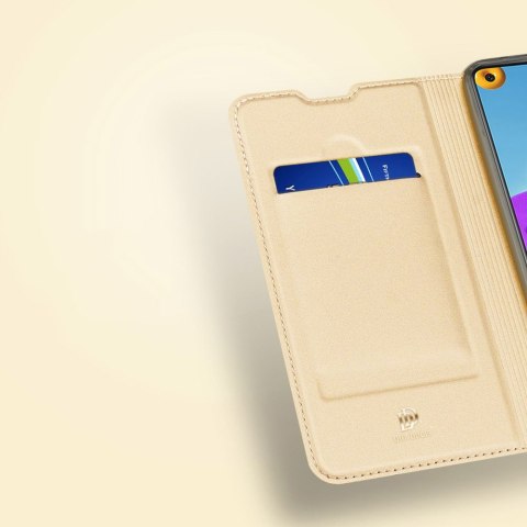 Etui z klapką DUX DUCIS Skin Pro do Samsung Galaxy A21S złoty