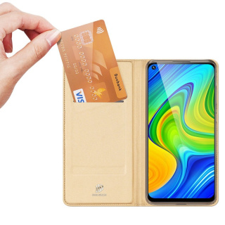 Etui z klapką DUX DUCIS Skin Pro do Xiaomi Redmi 10X 4G / Xiaomi Redmi Note 9 złoty