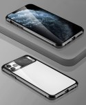 Magnetyczne etui 360 na cały telefon szkło na ekran osłona na aparat do Samsung Galaxy S20 czarny