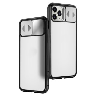 Magnetyczne etui iPhone 8 / iPhone 7 360 na cały telefon szkło na ekran osłona na aparat czarny