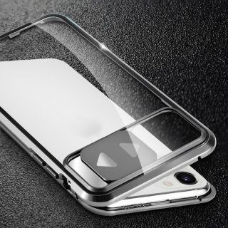 Magnetyczne etui 360 na cały telefon szkło na ekran osłona na aparat do iPhone 11 Pro Max czarny