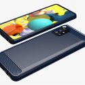 Elastyczne etui Carbon Case do Samsung Galaxy A51 5G niebieski