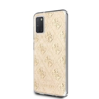 Etui Guess do Samsung Galaxy M21 złoty/gold hard case 4G Glitter