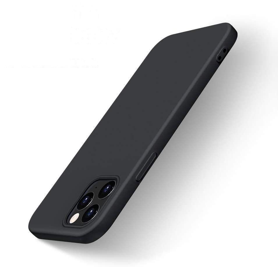 Elastyczne silikonowe etui Silicone Case do iPhone 12 Pro Max czarny