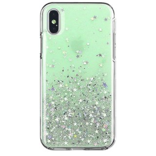 Błyszczące etui pokrowiec z brokatem Star Glitter do Samsung Galaxy M30s / Galaxy M21 zielony