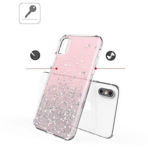 Wozinsky Star Glitter błyszczące etui pokrowiec z brokatem iPhone 12 6,7'' czarny