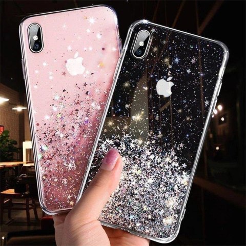Wozinsky Star Glitter błyszczące etui pokrowiec z brokatem iPhone 12 6,7'' czarny