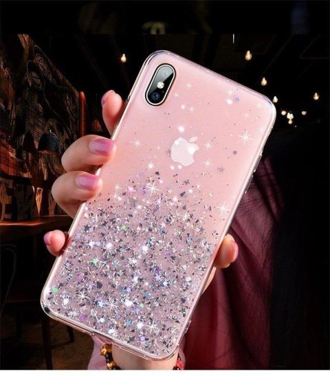 Wozinsky Star Glitter błyszczące etui pokrowiec z brokatem iPhone 12 6,7'' czarny