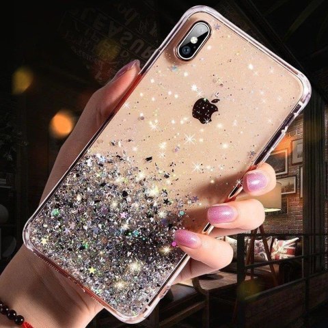 Wozinsky Star Glitter błyszczące etui pokrowiec z brokatem iPhone 12 6,7'' czarny