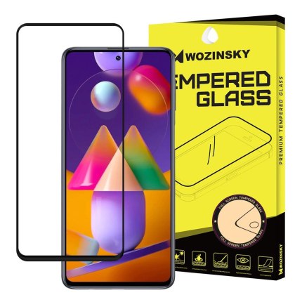 Szkło hartowane na cały ekran z ramką do Samsung Galaxy M31s czarny