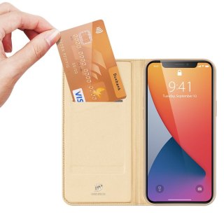 Etui pokrowiec z klapką DUX DUCIS Skin Pro do iPhone 12 5,4'' złoty