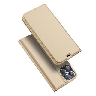 Etui pokrowiec z klapką DUX DUCIS Skin Pro do iPhone 12 6,7'' złoty