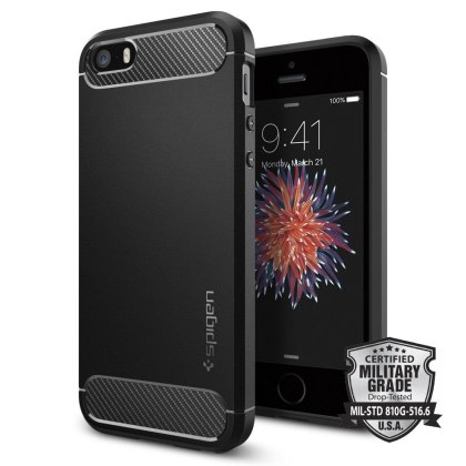 Etui Spigen Rugged Armor do iPhone 5 / 5S / SE Black