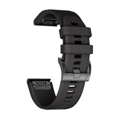 Pasek Smooth do Garmin Fenix 3 / 5X / 3HR / 5X PLUS / 6X / 6X Pro / 7X Czarny