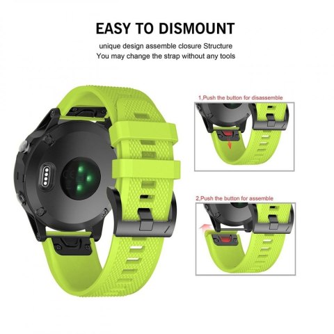 Pasek Smooth do Garmin Fenix 3 / 5X / 3HR / 5X Plus / 6X / 6X Pro Green