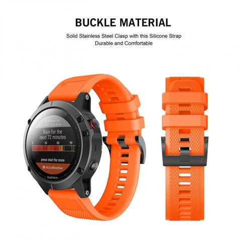 Pasek Smooth do Garmin Fenix 3 / 5X / 3HR / 5X Plus / 6X / 6X Pro Orange