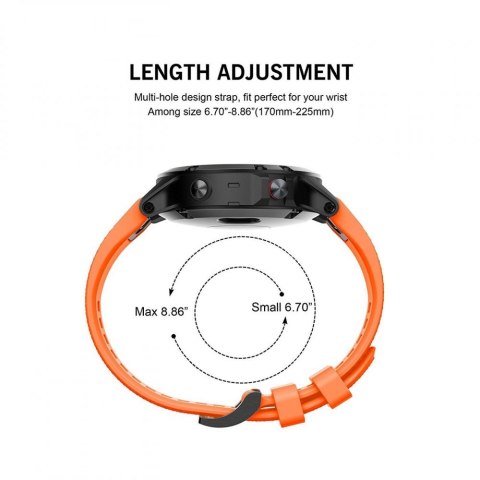 Pasek Smooth do Garmin Fenix 3 / 5X / 3HR / 5X Plus / 6X / 6X Pro Orange