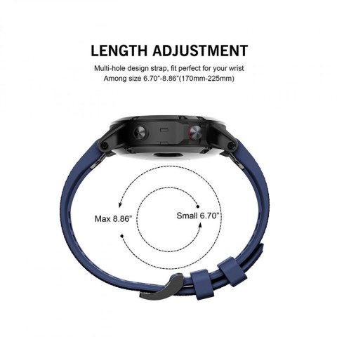 Pasek Smooth do Garmin Fenix 5 / 6 / 6 Pro Navy Blue