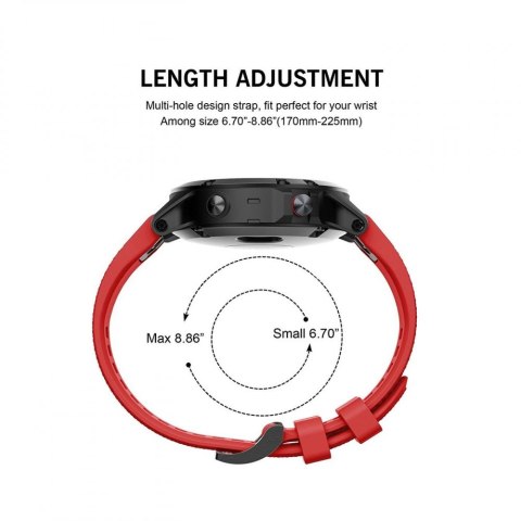 Pasek Smooth do Garmin Fenix 5 / 6 / 6 Pro Red