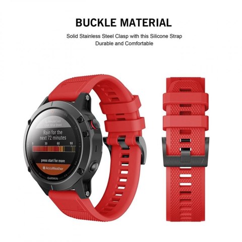 Pasek Smooth do Garmin Fenix 5 / 6 / 6 Pro Red